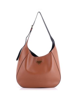 Large Triangle Logo Curved Hobo City Calf