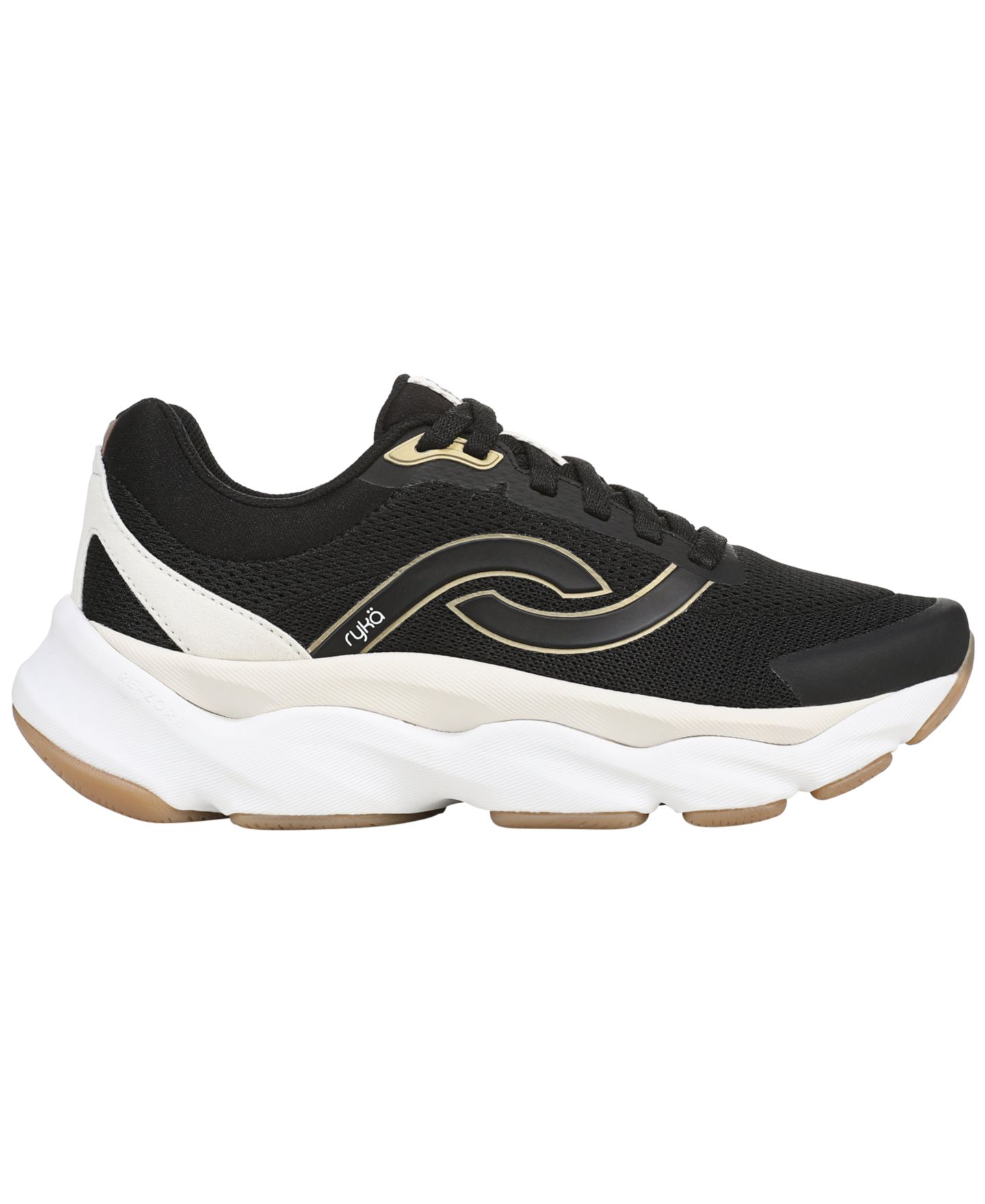 Женские кроссовки Ryka Rezorb Max Walking Lace-Up, цвет: Чёрный сетчатый — фото 2