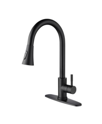 High Arc Single Handle Kitchen Sink Faucet Single Level Stainless Steel Pull down Sprayer Faucet Brushed Nickel Finish