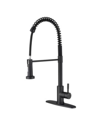 360 Degree Swivel High Arc Kitchen Faucet Single Handle Temperature Flow Control Pull Out Sprayer Faucet with Automatic