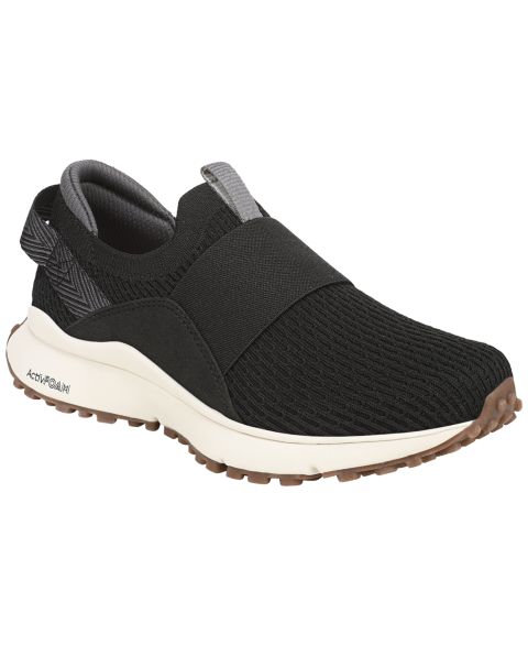Женские кроссовки Ryka Jumpstart Knit Running Inspired Slip-On, цвет: Чёрный вязаный