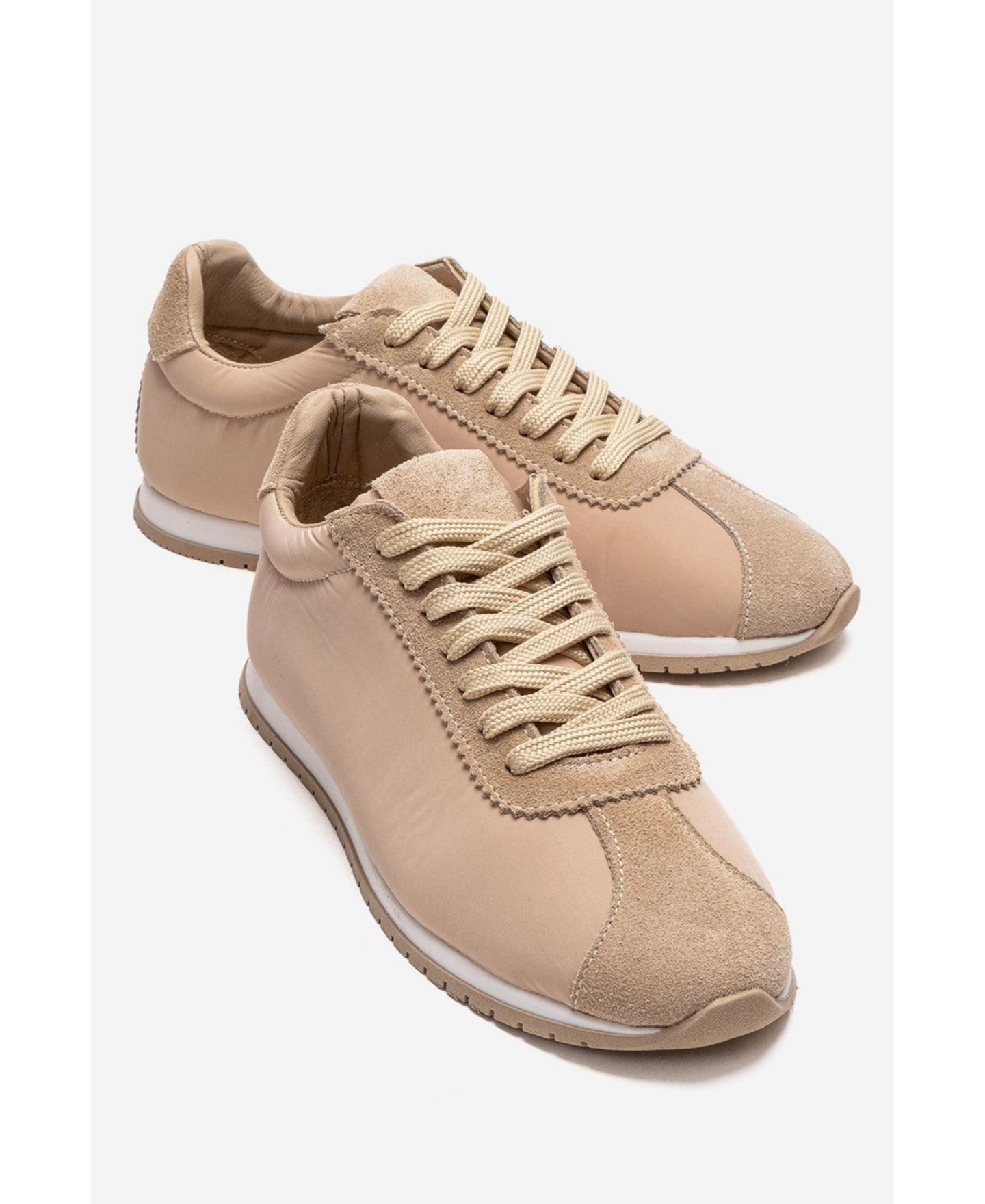Женские кроссовки Forever & Always Shoes Unica Leather Sport, цвет: Бежевый — фото 4