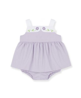 Baby Girl Pincord Romper with Flowers