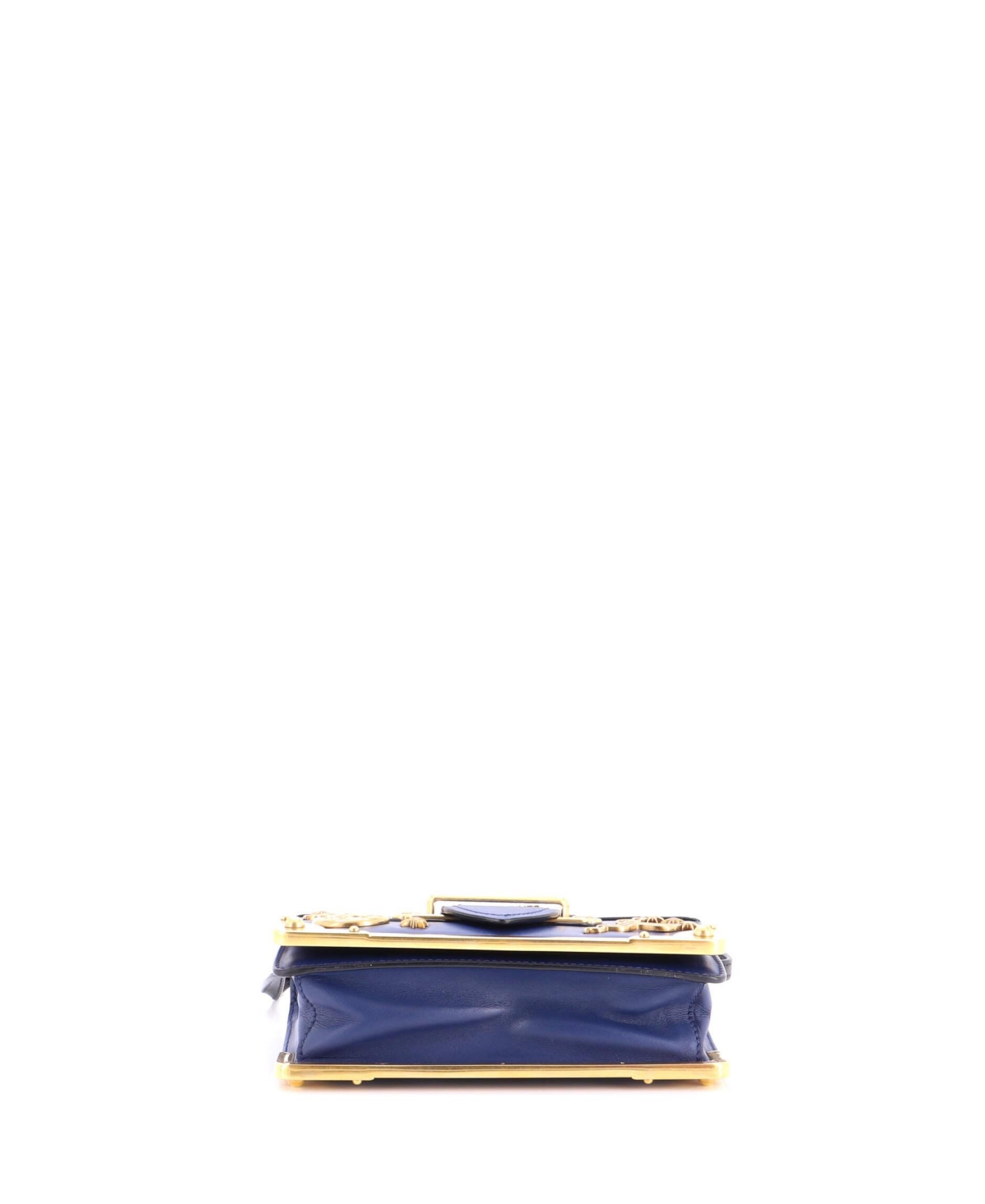 Pre-Owned Prada Small Cahier Crossbody Bag Embellished Leather