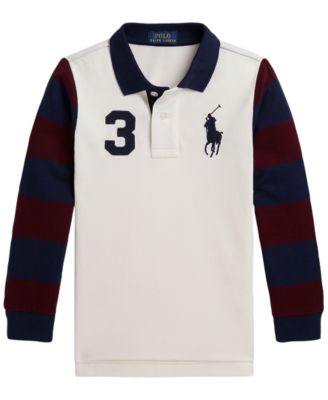 Boys' 2T-7 Big Pony Cotton Mesh Polo Shirt
