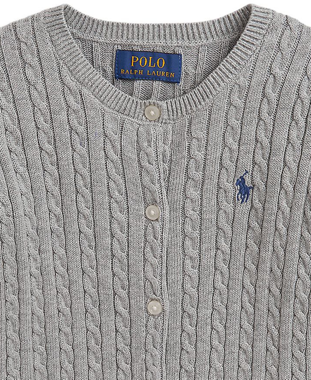 Polo Ralph Lauren Toddler And Little Girls Mini-Cable Cotton Cardigan