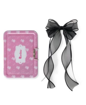 Puttisu Girls Organza Double Ribbon Clip Gift Set with Tin Case - Black 25$
