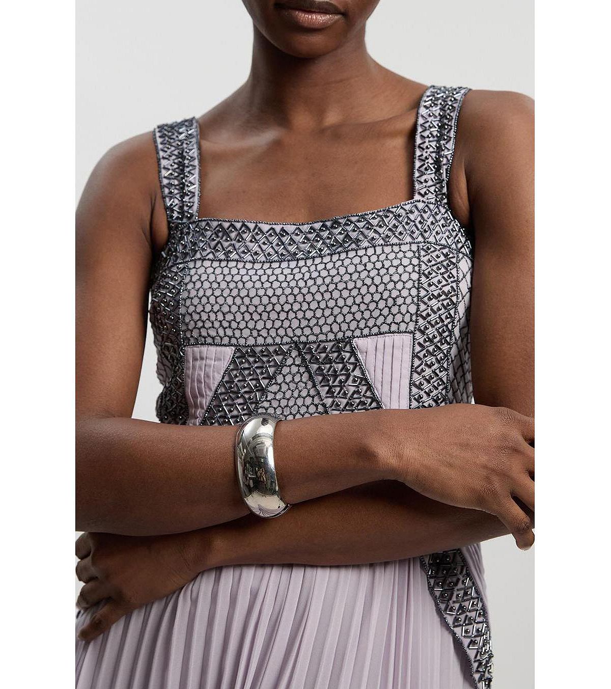 Karen Millen Petite Embellished Pleated Midi Dress view 7 — MAYCSS fashion products