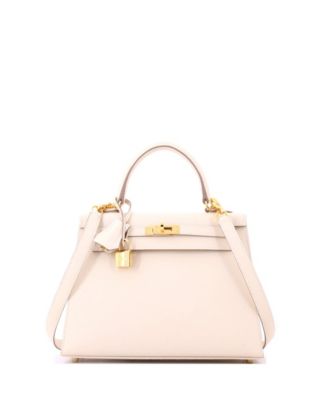 Kelly 25 Handbag Light Epsom with Gold Hardware