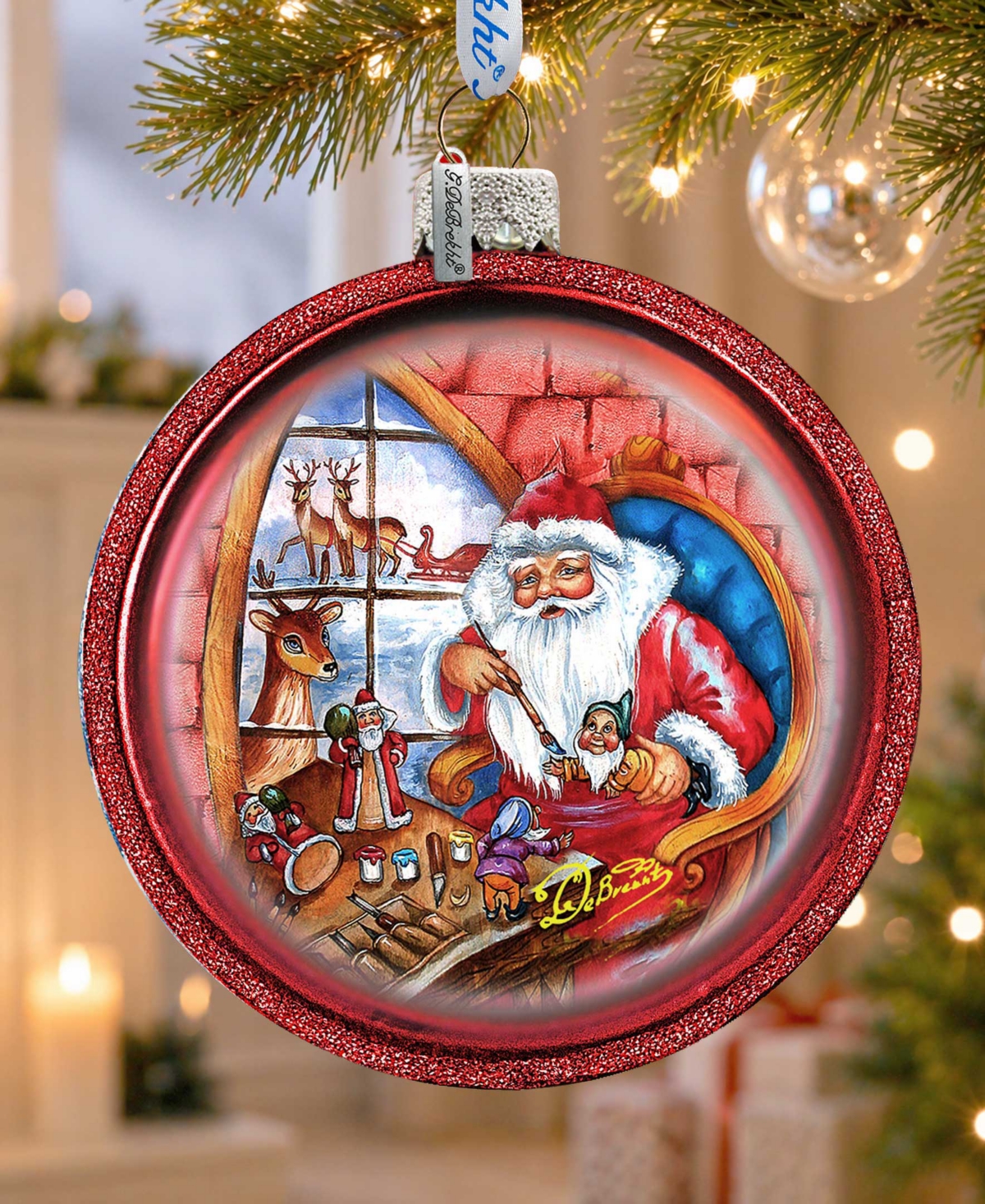 G.DeBrekht Santa Workshop Holiday Ornament