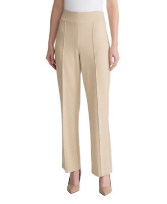Women's Pull-On Mid-Rise Pintuck Trousers