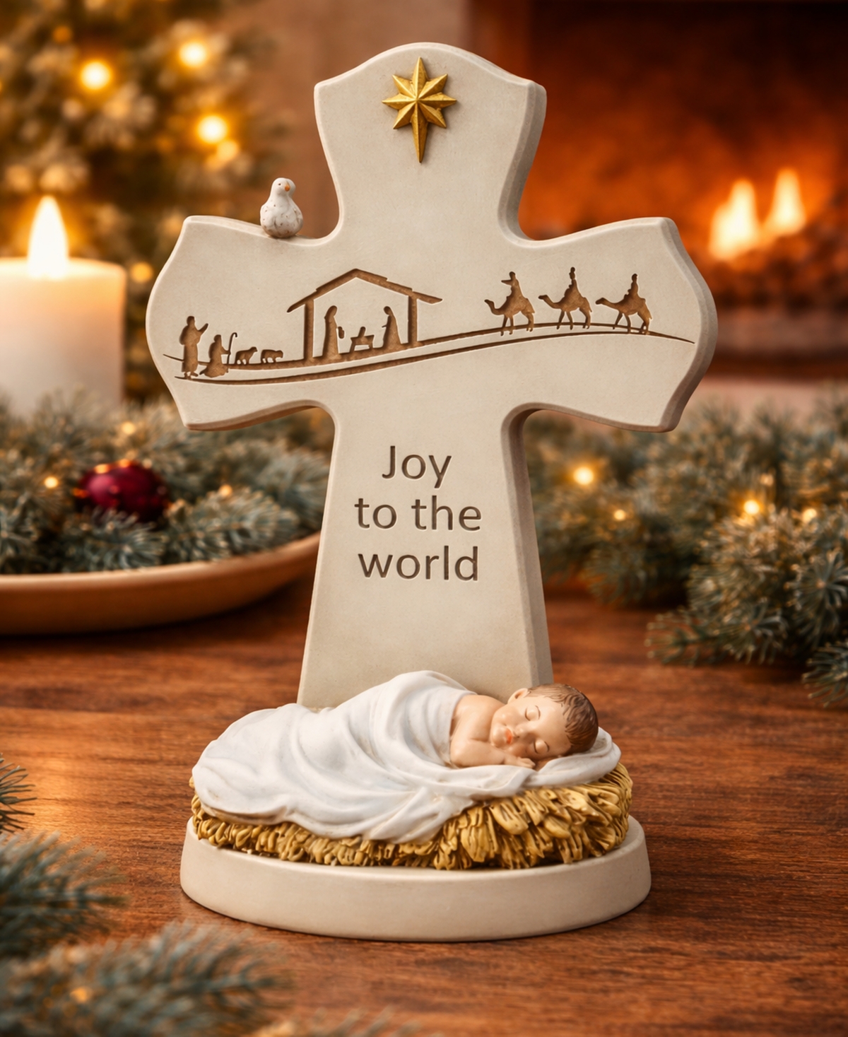 Napco Nativity Cross Figurine