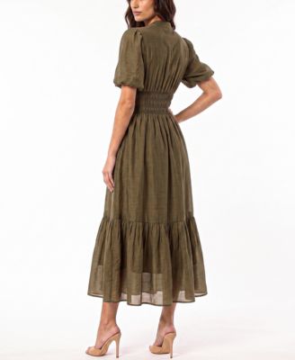 shirt dress macys Style & Co. Women's Cotton Chambray Short-Sleeve Shirt-dress - Blue