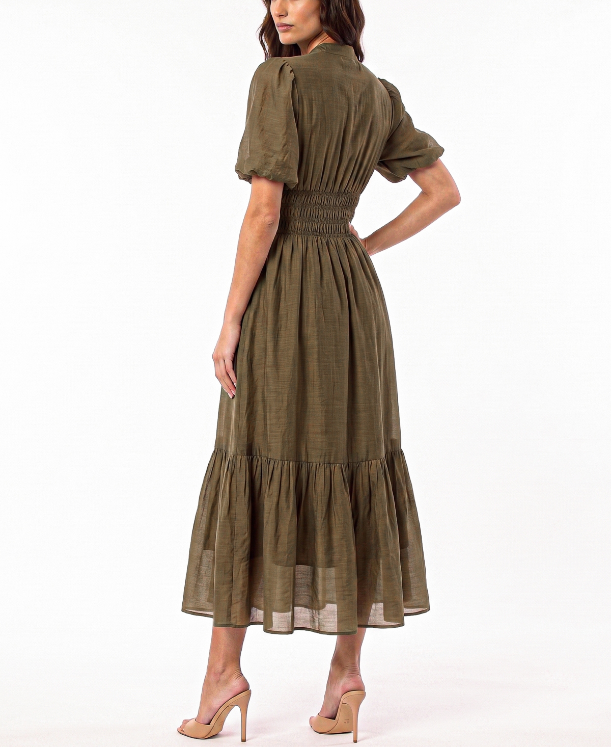 Taylor Women's Puff-Sleeve Shirtdress