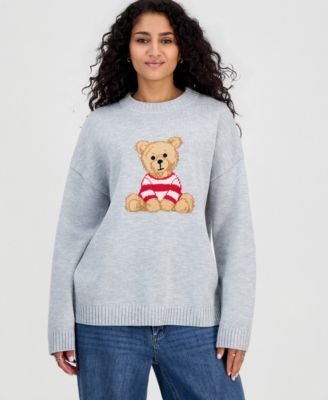 Juniors' Teddy Bear Tunic Sweater