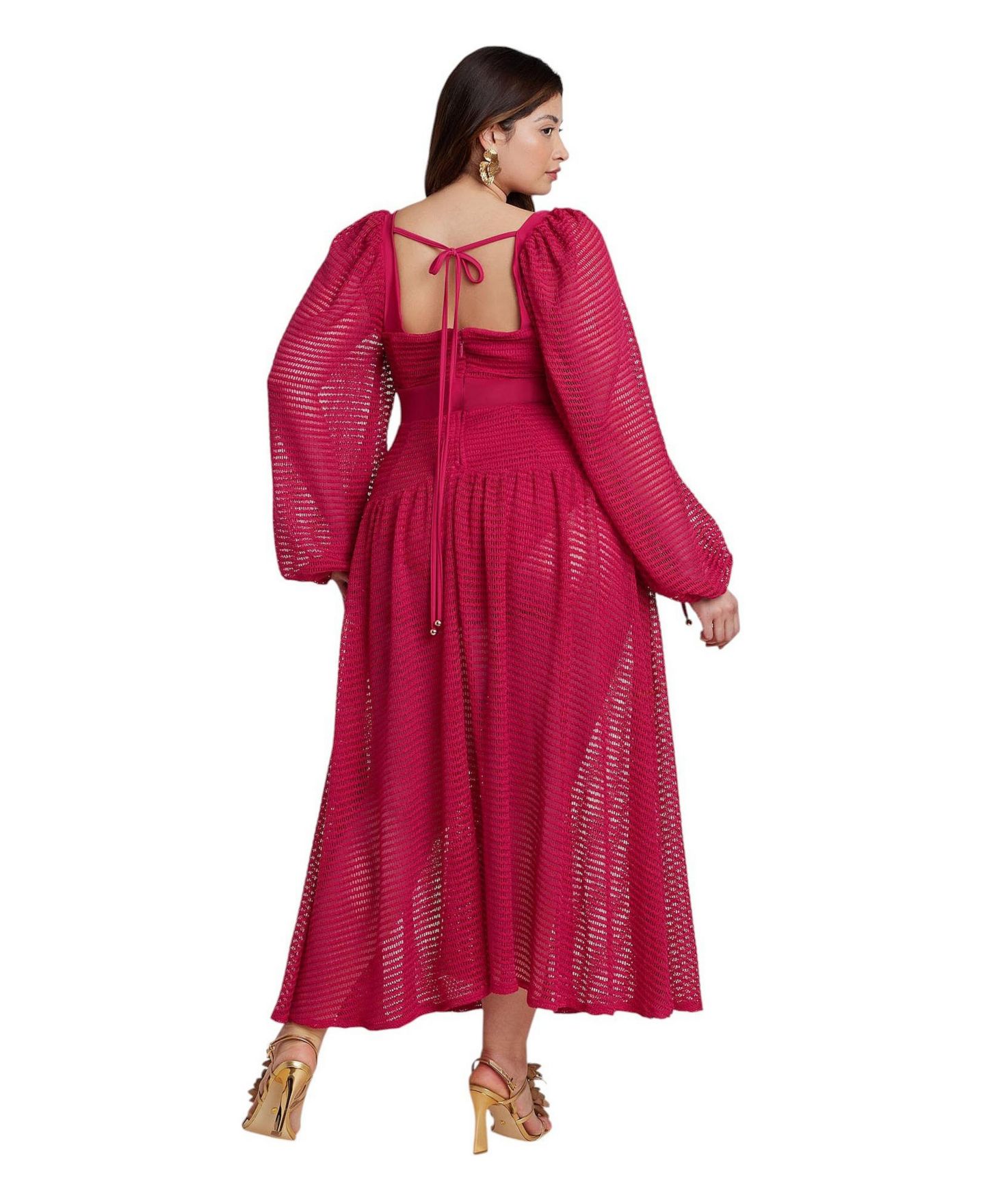 Женские платья Plus Size PatBO x ELOQUII Corset Waist Maxi, цвет: Розовый — фото 2
