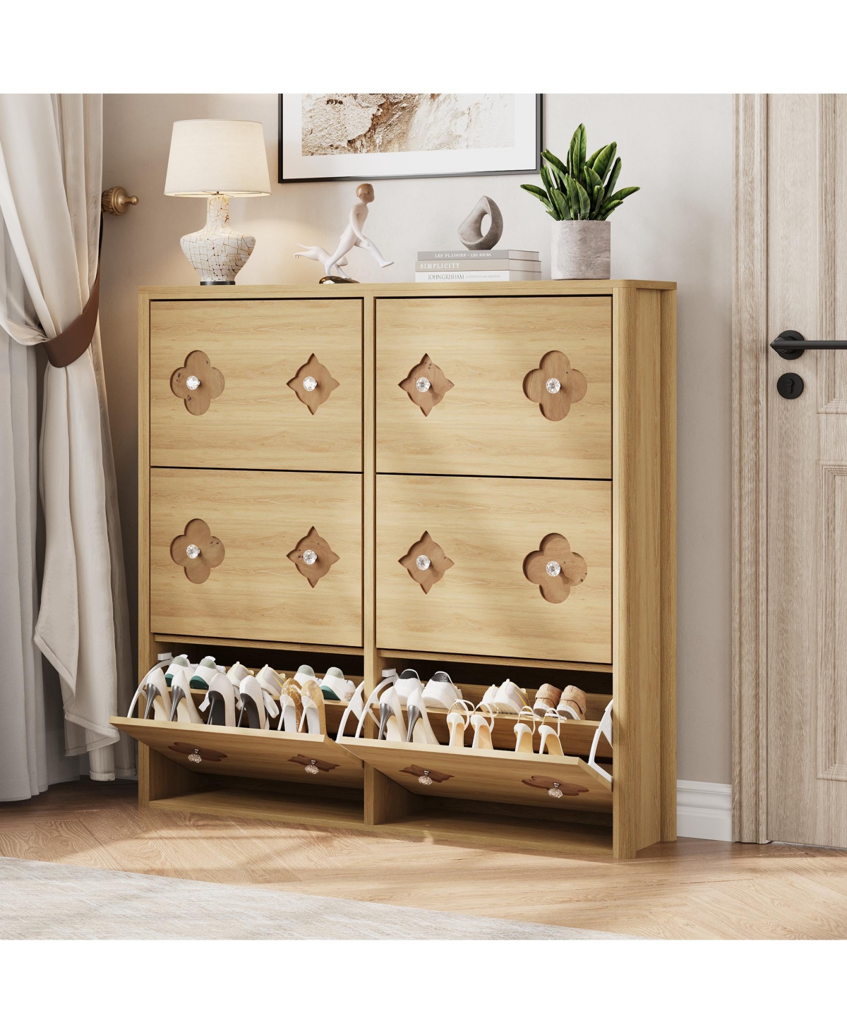 gaomon 6 Flip Freestanding Drawers Shoe Cabinet, Shoe Rack Cabinet for Entryway