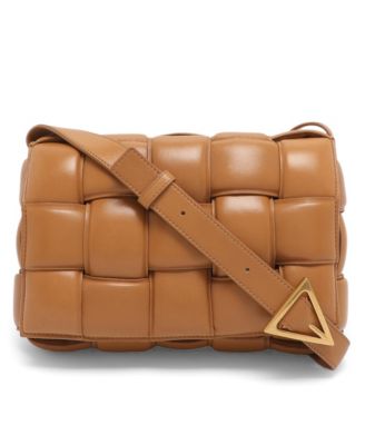 Women's Padded Cassette Intreccio Leather Shoulder Bag