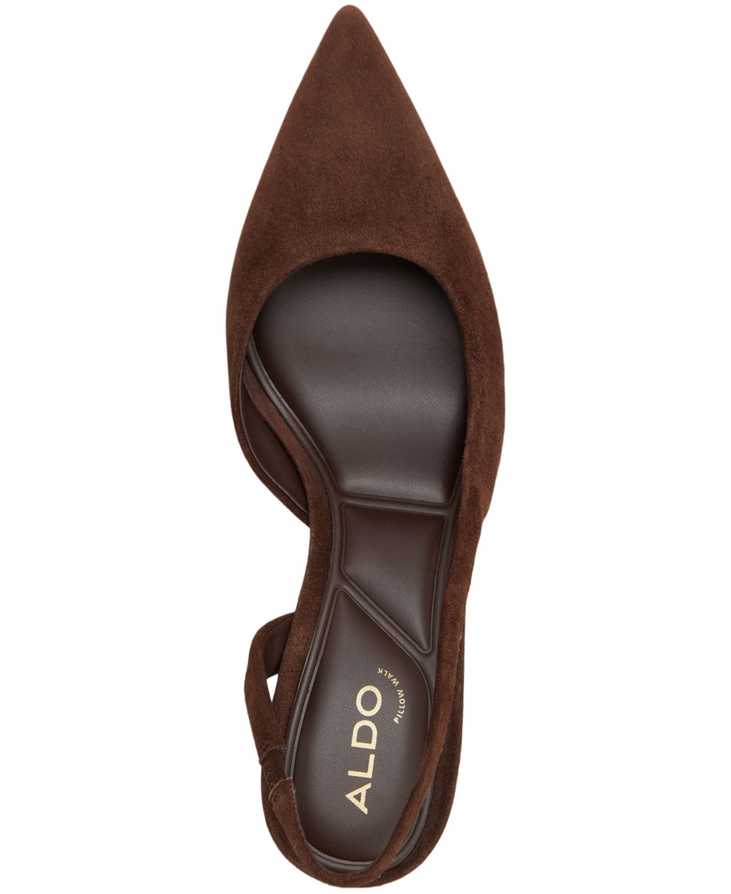Женские туфли ALDO Stessylow Slingback, цвет: Тёмный коричневый замшевый — фото 4