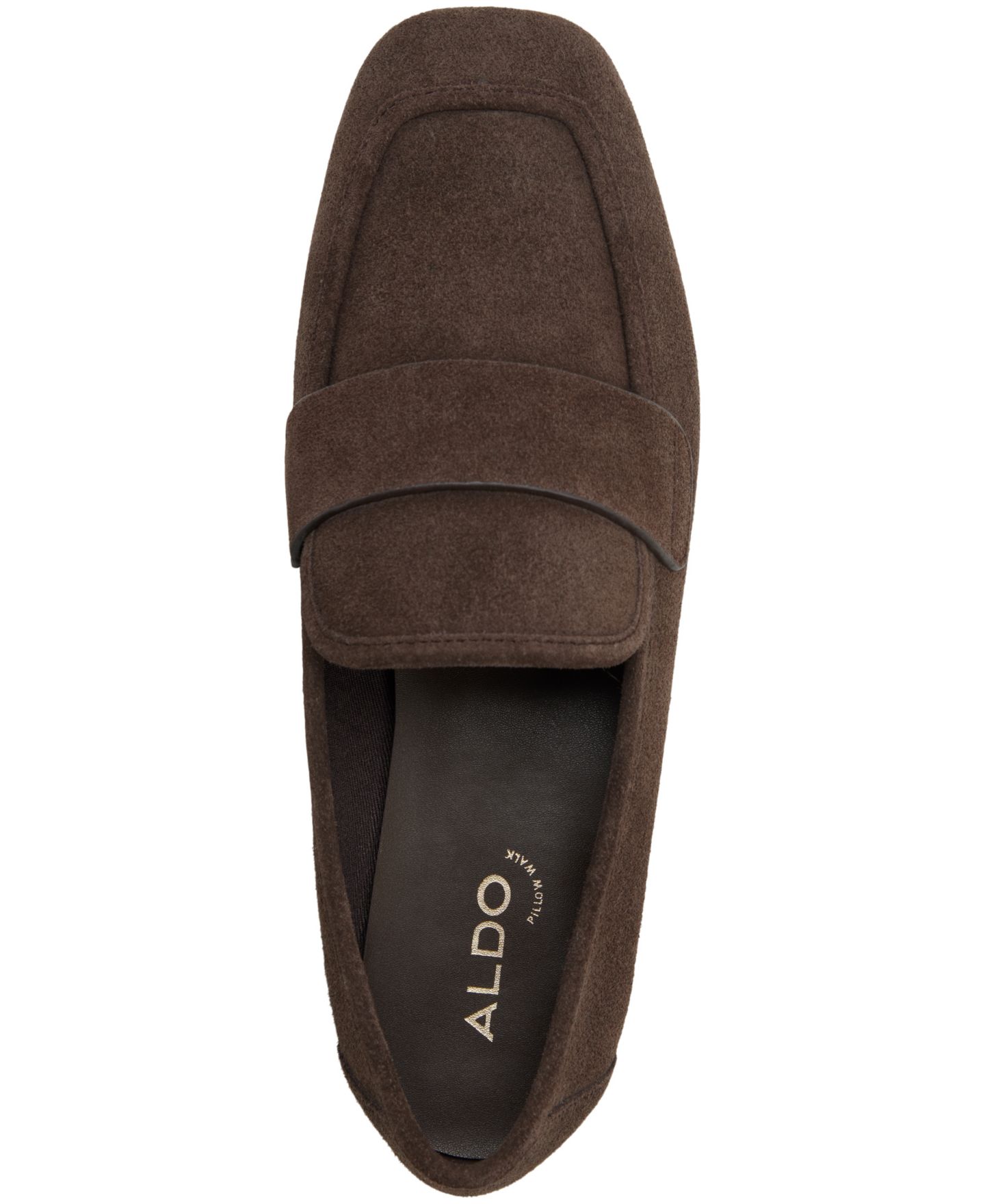 Женские туфли ALDO Charlii Smoking Slip-On, цвет: Тёмный коричневый замшевый — фото 4
