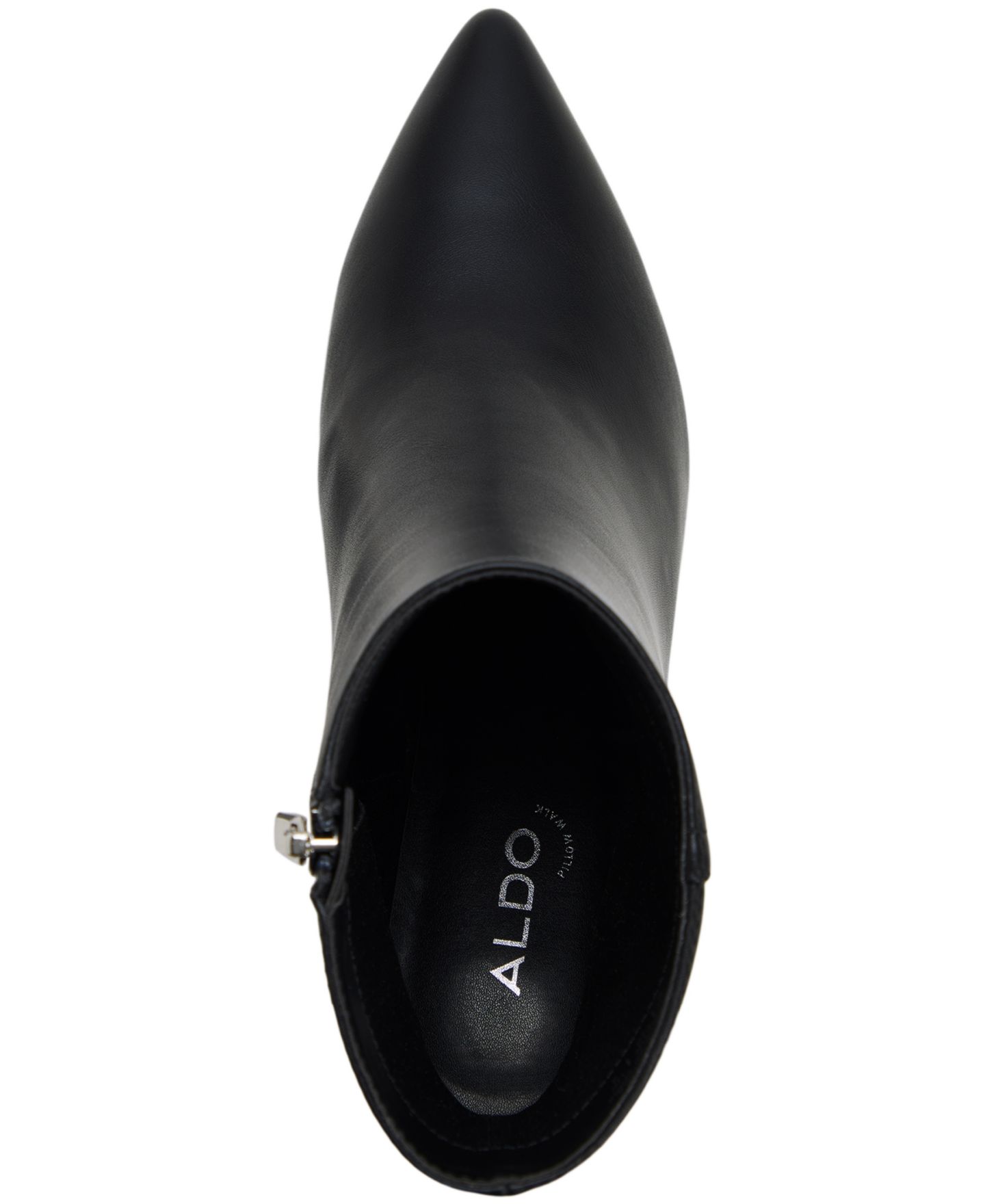 Женские ботинки ALDO Jan-B Block Heel Ankle Booties, цвет: Чёрный гладкий — фото 4