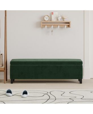 Upholstered Storage Ottoman Bench - 51.25''L