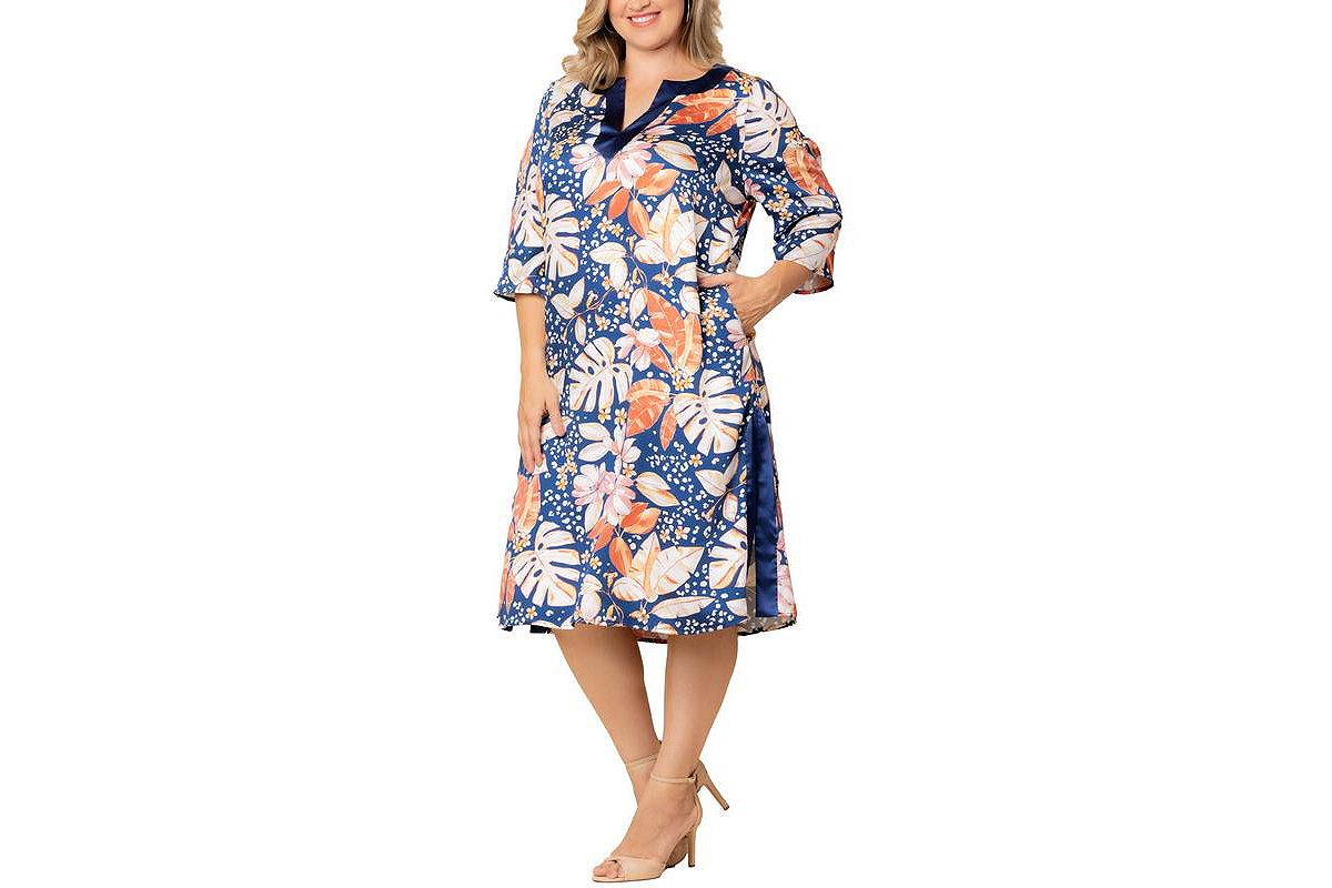 Kiyonna Women's Plus Size Nora Kaftan Dress view 4 — MAYCSS fashion products