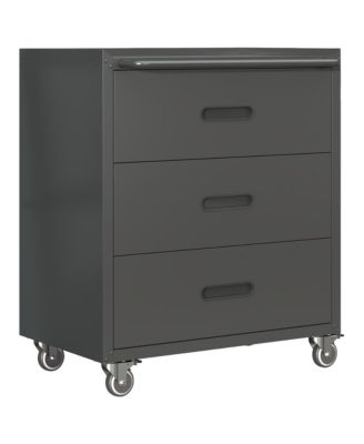 3-Drawer Heavy Duty Metal Storage Cabinet - Rolling Steel Tool Chest with 360degree(s) Wheels