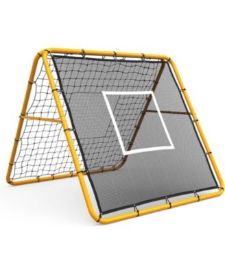 Adjustable Soccer Rebounder Net 6x4 FT, Double-Sided Trainer with Steel Frame, Easy Setup Soccer Practice Net