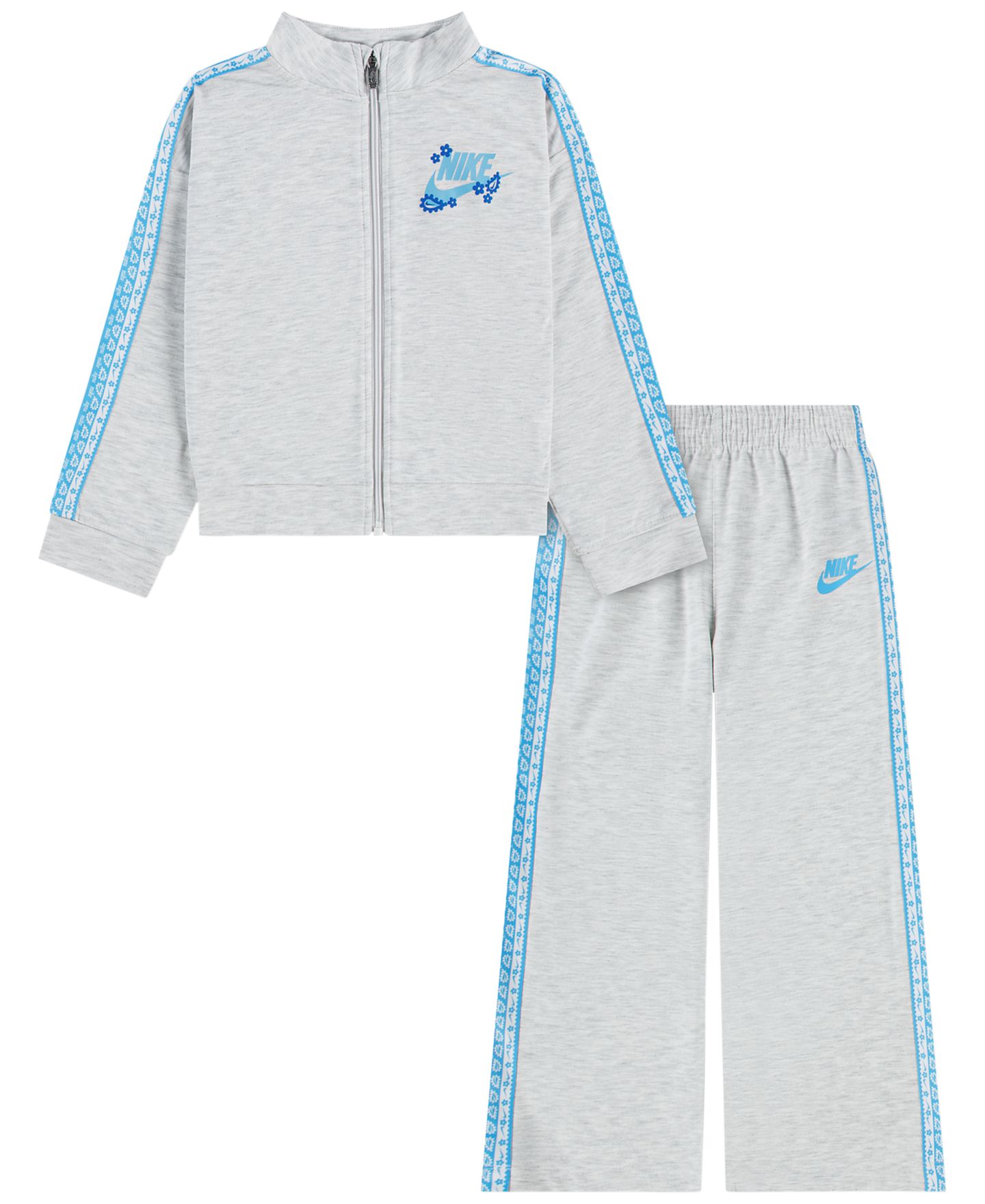 Комплект Nike Retro Remix Jacket and Pants, 2-Piece Set для девочек, цвет: Берёзовый меланжевый — фото 1