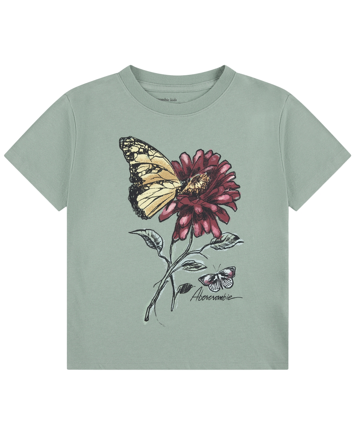 abercrombie kids Girls' 5-16 Flower Classic Short-Sleeve T-Shirt