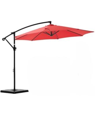 9.7 Feet Offset Patio Umbrella Cantilever Outdoor Sun Shade With Tilt