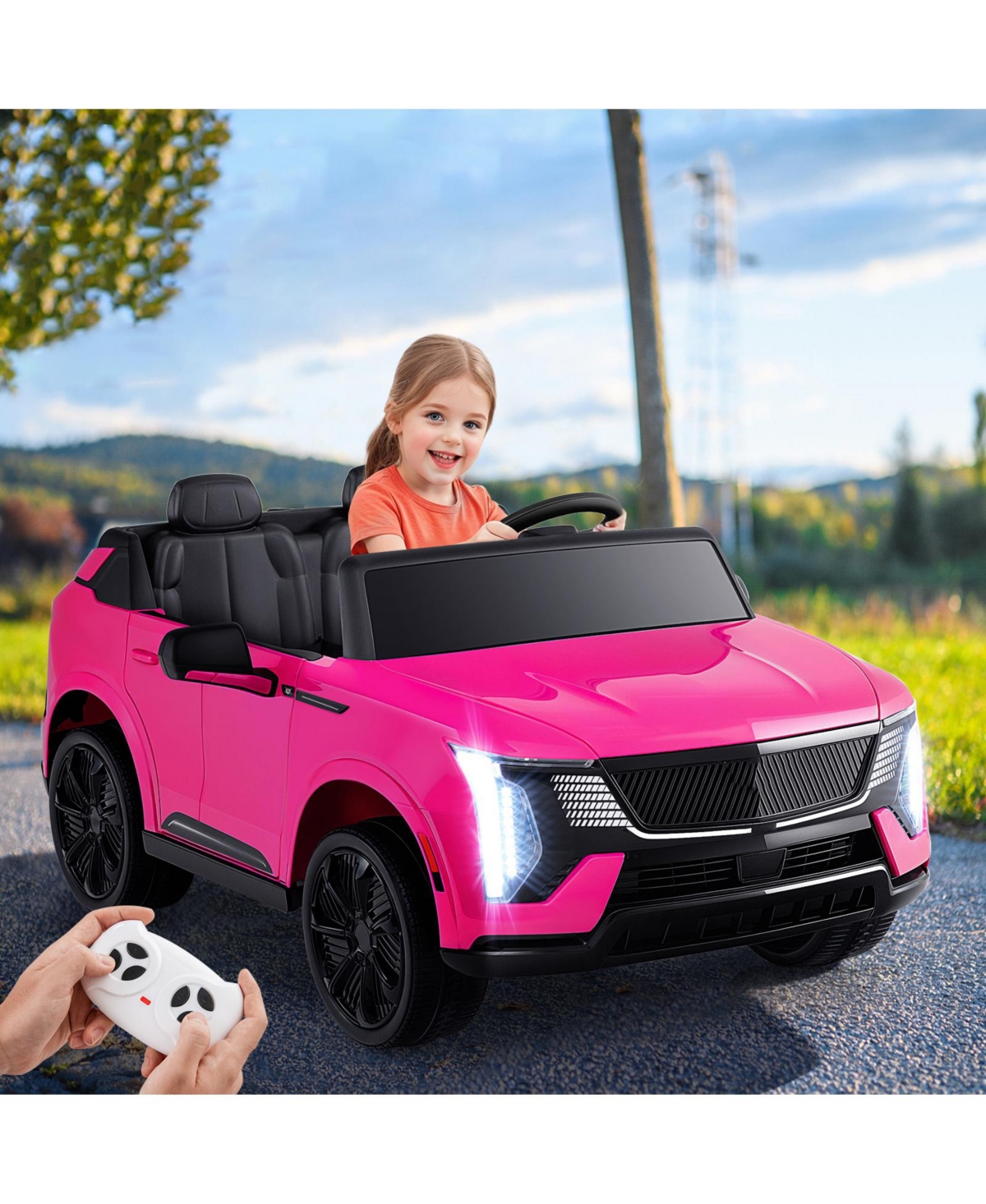 Slickblue 24V Kids Ride-On Truck 2-Seater with Remote Control