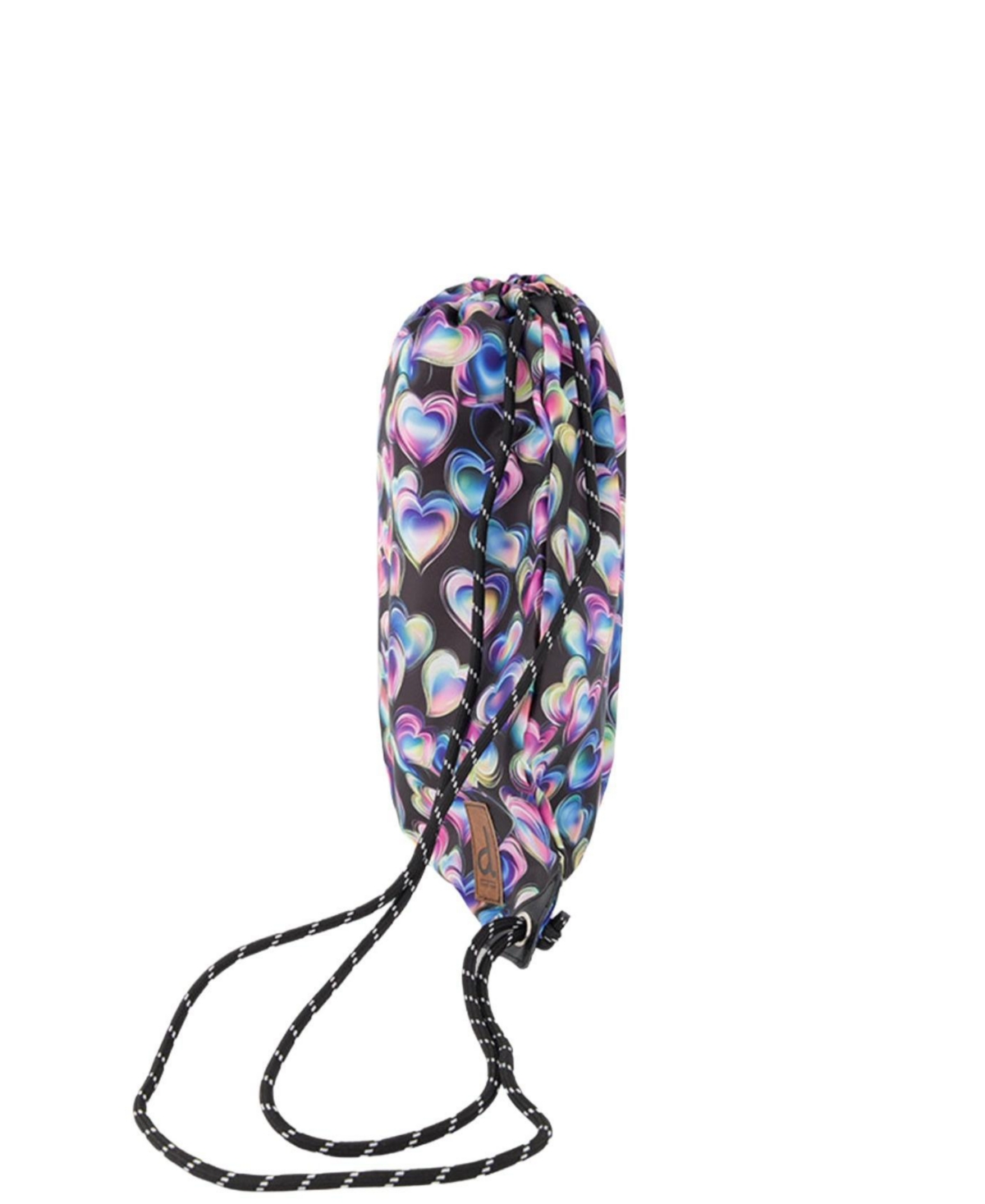 Deux par Deux Little Girl Hearts Practical Charming Lightweight Drawstring Bag