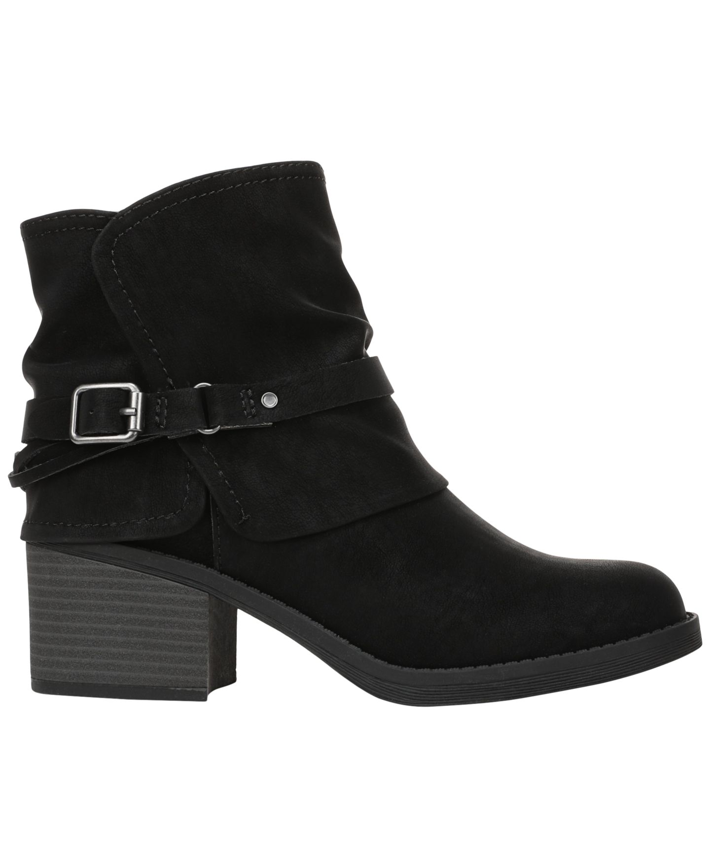 Женские ботинки Blowfish Malibu Marta Rugged Short Booties, цвет: Чёрная искусственная кожа — фото 2