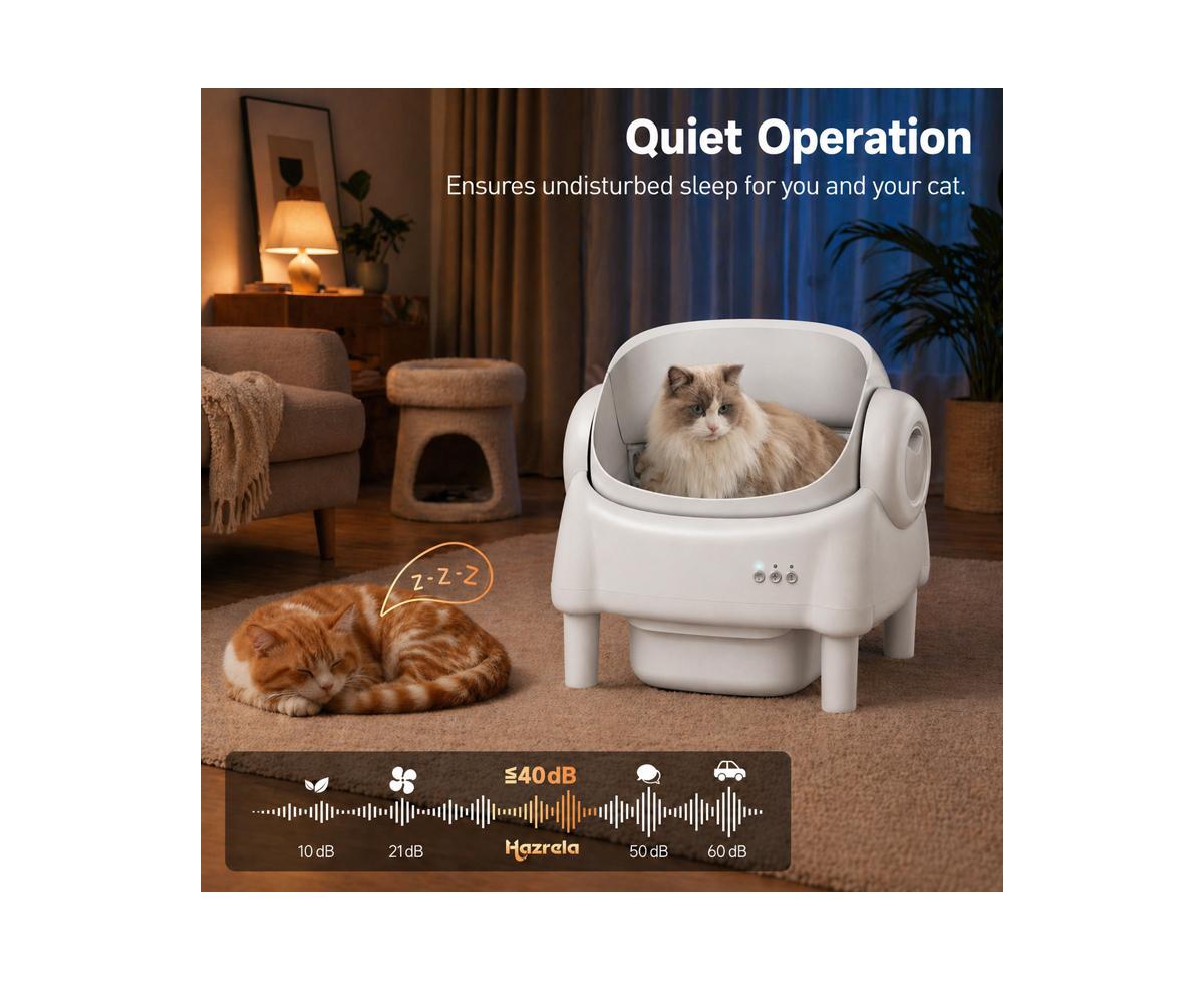 Cumrige Automatic Litter Box Self Cleaning Litter Box Equipped with App Control and Safety Protection Functions