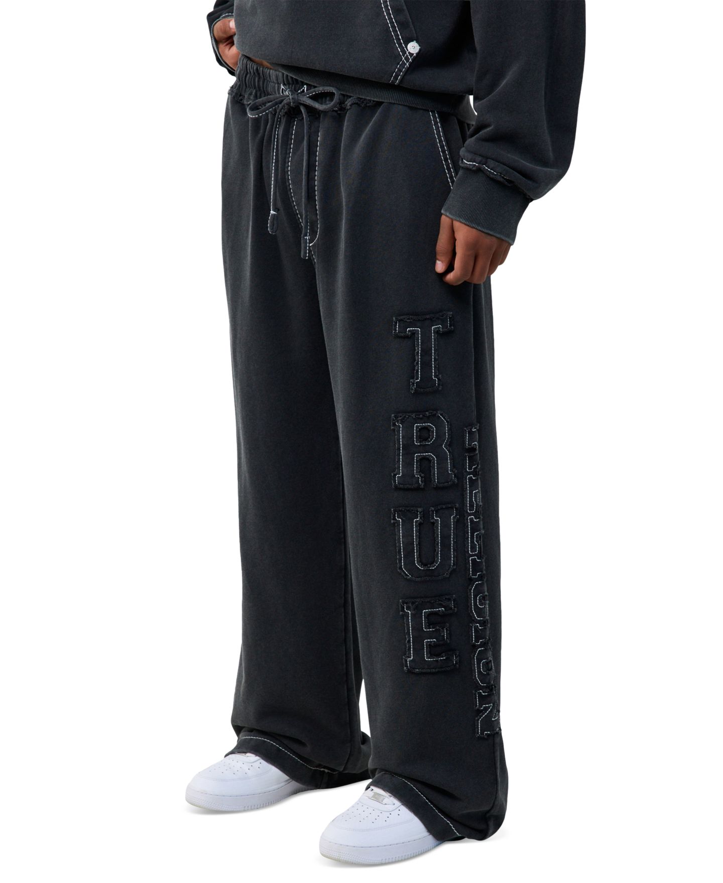 Мужские брюки True Religion Applique Big T Baggy, цвет: Угольно-чёрный — фото 2