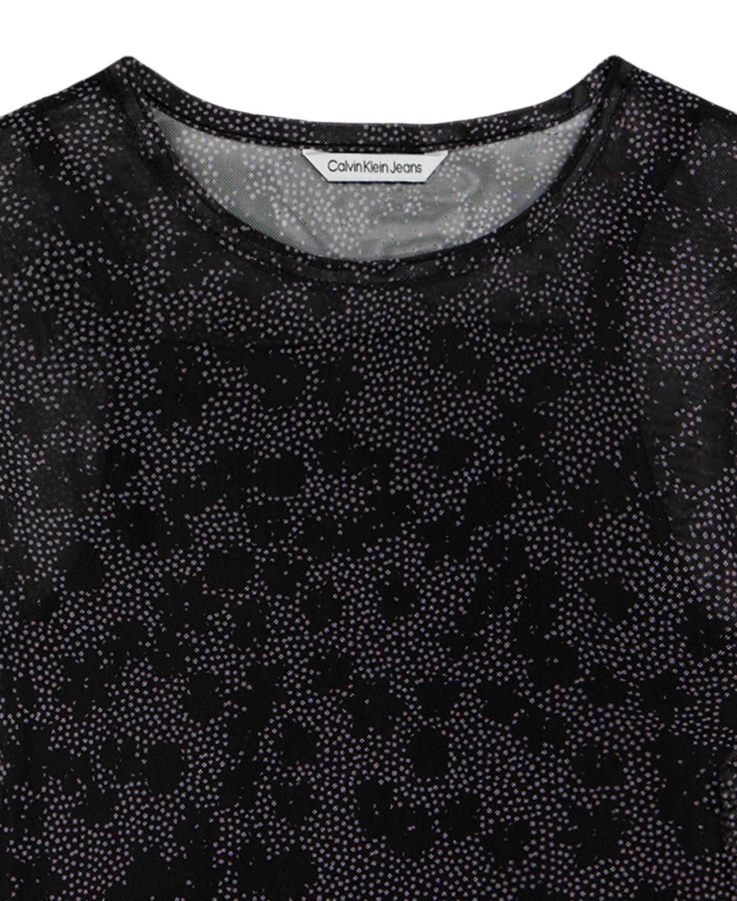 Футболка Calvin Klein Short-Sleeve Mesh для девочек, цвет: Чёрный — фото 4