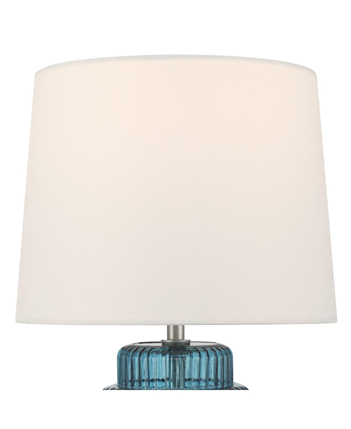 Possini Euro Design Possini Euro Alain 15"H Blue Fluted Glass Cordless Accent Table Lamp