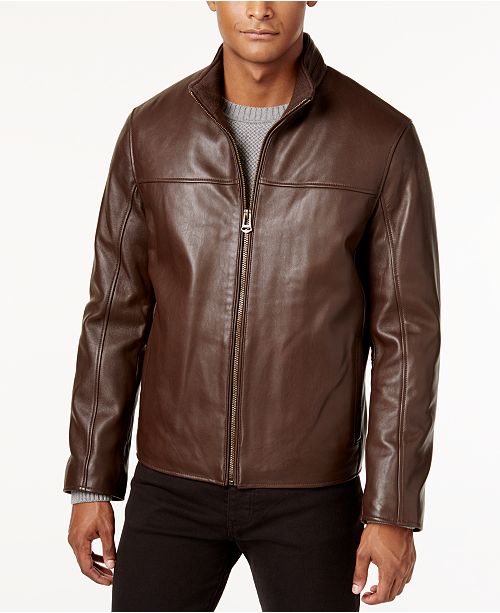 Cole Haan Men&#39;s Leather Jacket & Reviews - Coats & Jackets - Men - Macy&#39;s