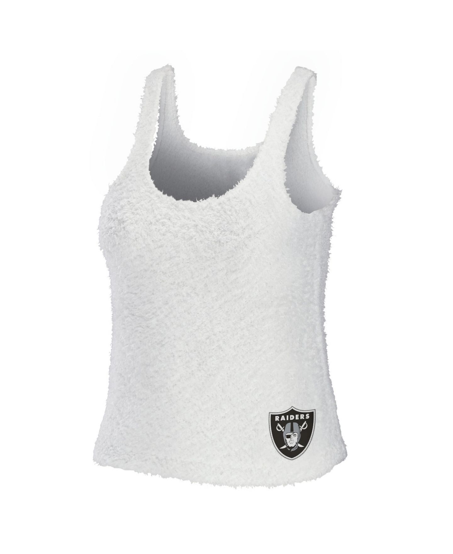 Женский комплект WEAR by Erin Andrews Women's 2-Piece Cream Las Vegas Raiders Plus Size Cozy Scoop Neck Tank Top & Pants Set — фото 2