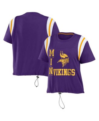 Women's Purple Minnesota Vikings Cinched Color Block T-Shirt