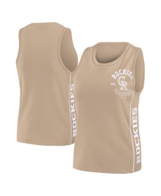 Women's Tan Colorado Rockies Tonal Tank Top