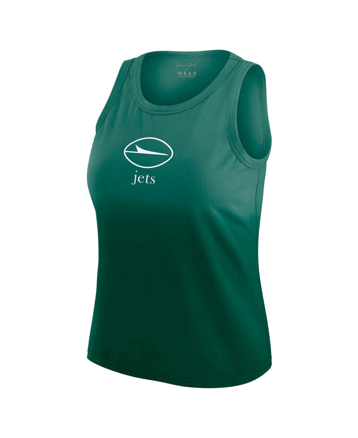 Женский топ WEAR by Erin Andrews x Gracie Hunt Green New York Jets Ombre — фото 2