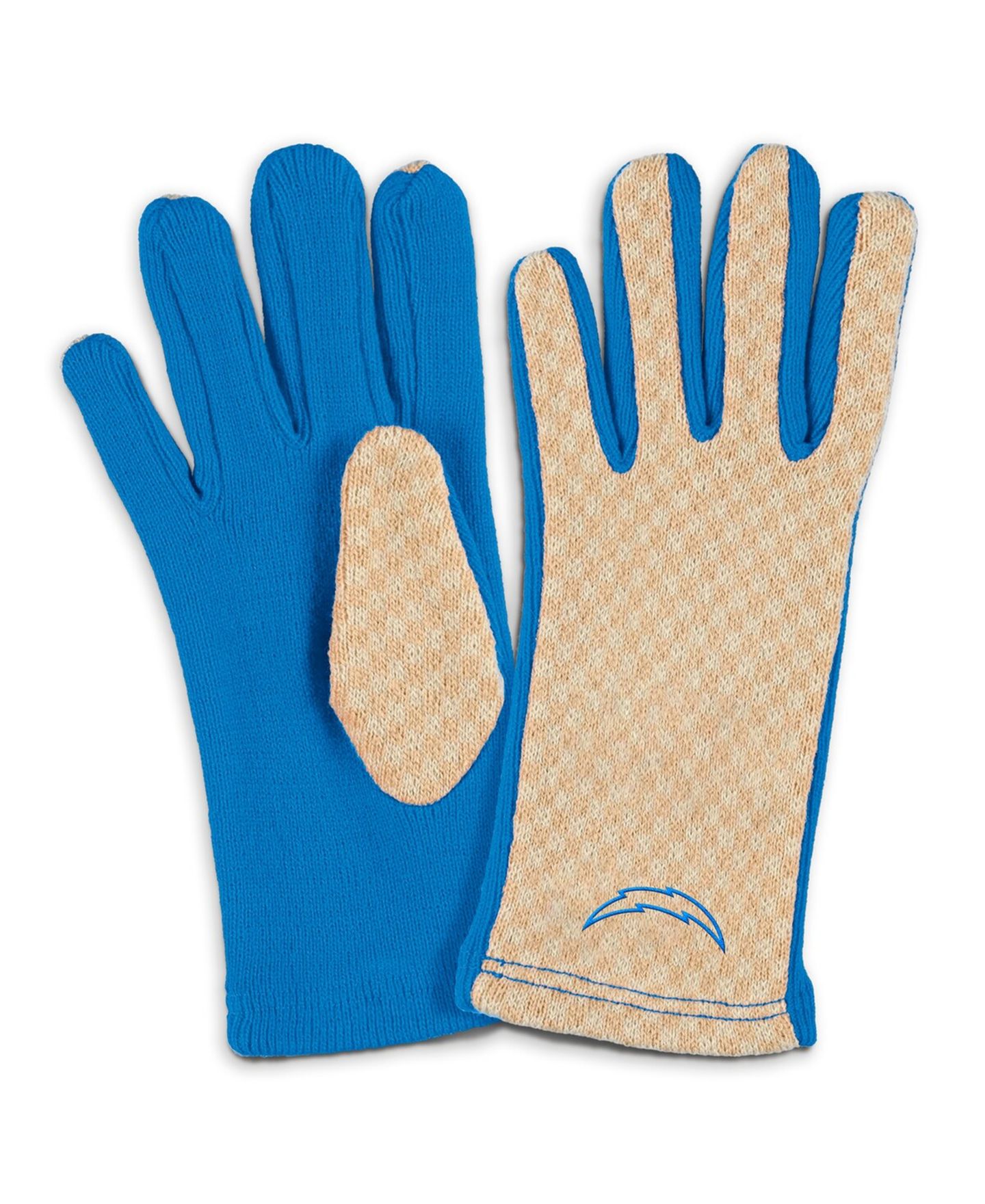 Женские перчатки WEAR by Erin Andrews Los Angeles Chargers Tonal Microcheck Scarf Glove Set — фото 3