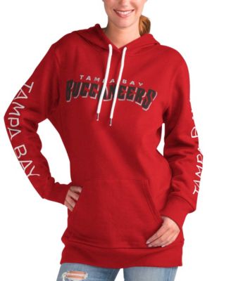 Women's Red Tampa Bay Buccaneers Extra Inning Pullover Hoodie