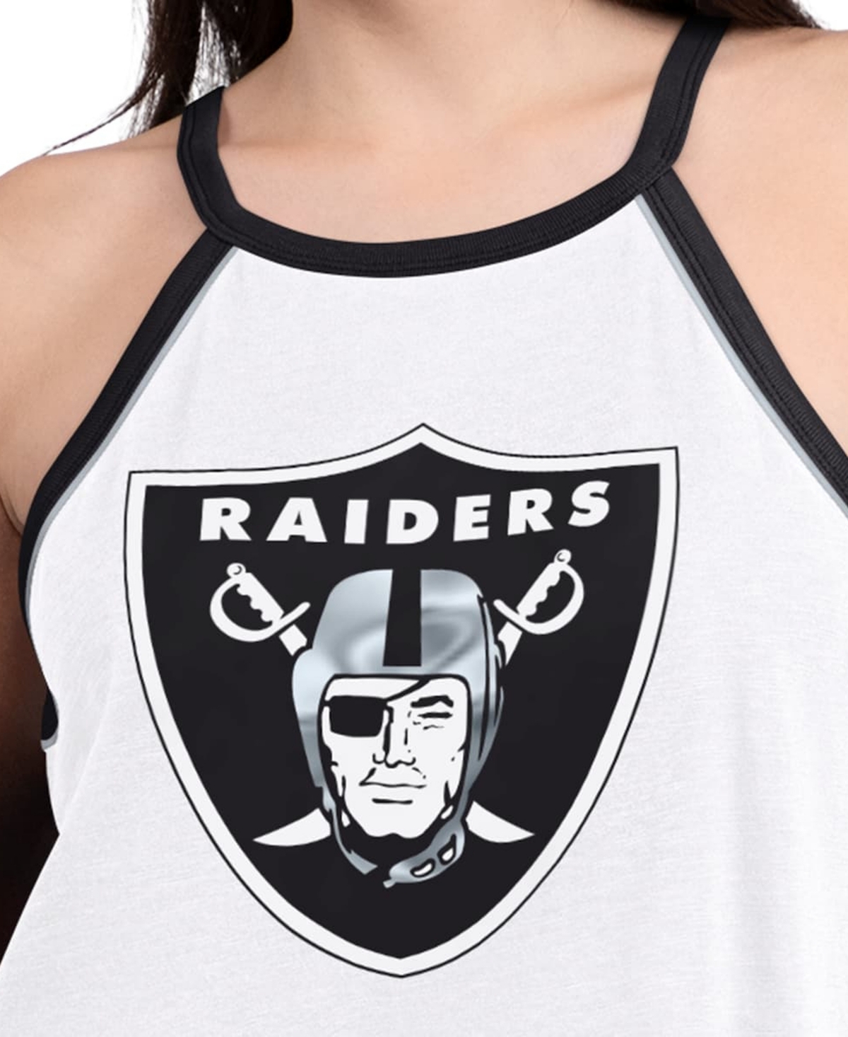 G-iii 4Her by Carl Banks Women's White Las Vegas Raiders Redemption Win Slub Tank Top