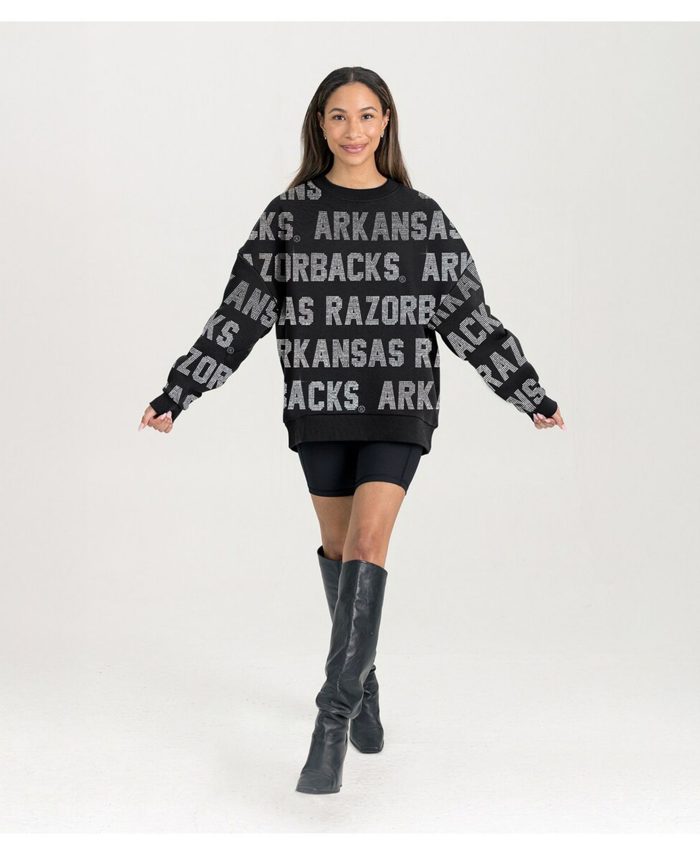 Женская толстовка Gameday Couture Black Arkansas Razorbacks Hype Era — фото 4