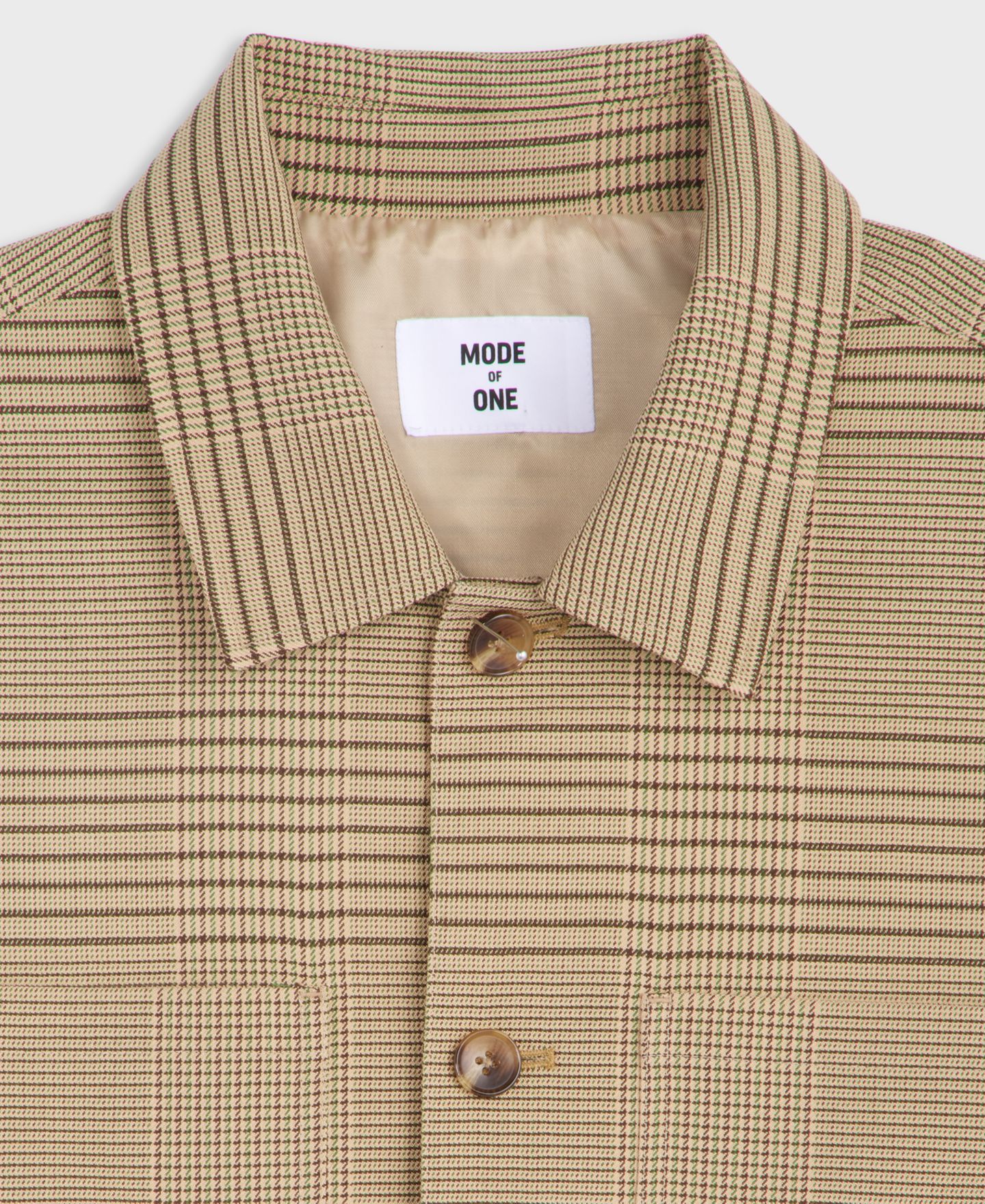 Мужская рубашка Mode of One Glen Plaid Relaxed-Fit Overshirt, цвет: Разноцветный — фото 6