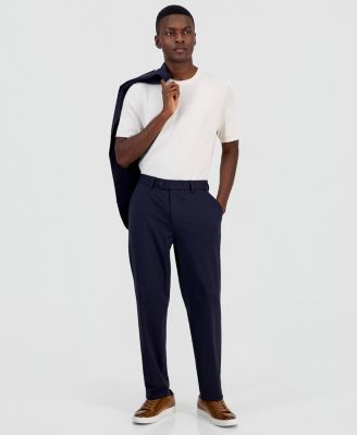 Men's Regular-Fit Everyday Pleated-Front Suit Pants, Macy's Exclusive